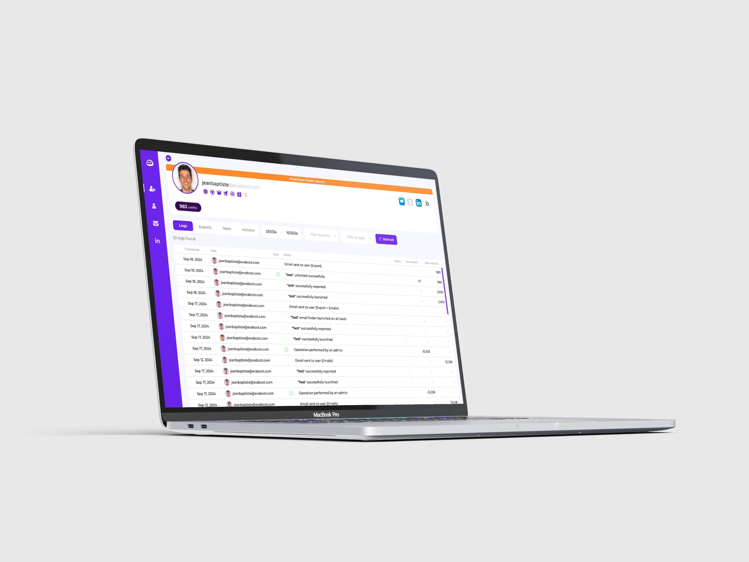 Evaboot bubble.io app 2
